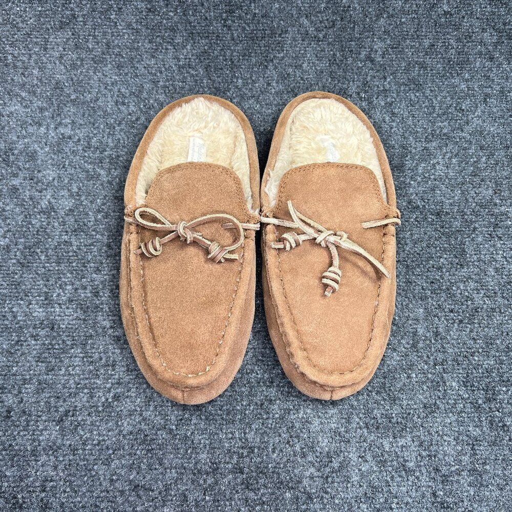 Madewell Moccasin Scuff Slippers Women's Size 10 Tan Suede Comfort Slip On Shoes - Picture 3 of 14